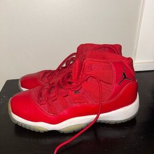 Nike Air Jordan 11 Retro "Win Like '96" Sneakers in Gym Red Youth Size Mens 7
